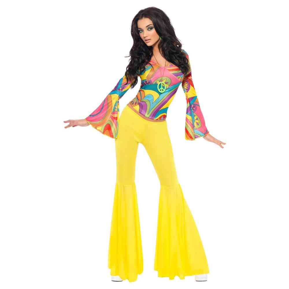 Smiffys - 70s Groovy Babe Costume - Multicolore
